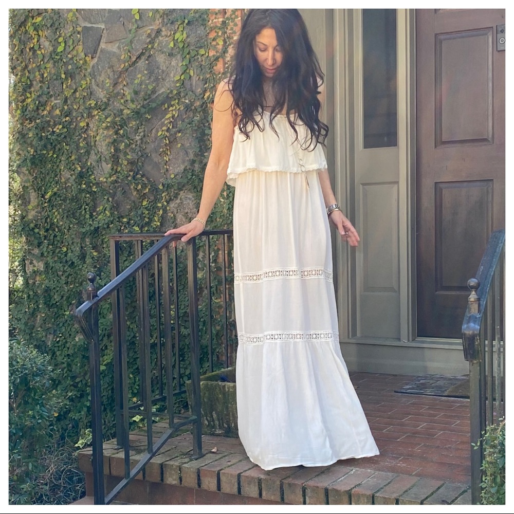 ✨LAST ONES✨BOHO CHIC OFF WHITE TANK MAXI DRESS - Picture 7 of 8